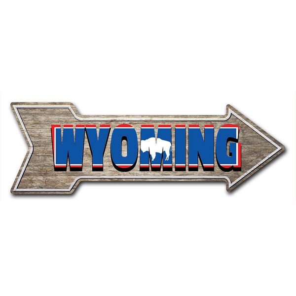 Wyoming Arrow Decal Funny Home Decor 36in Wide
